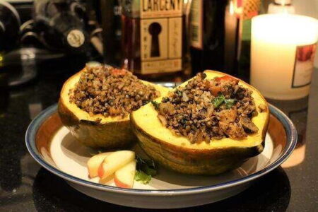 Autumn Stuffed Acorn Squash Recipe Image